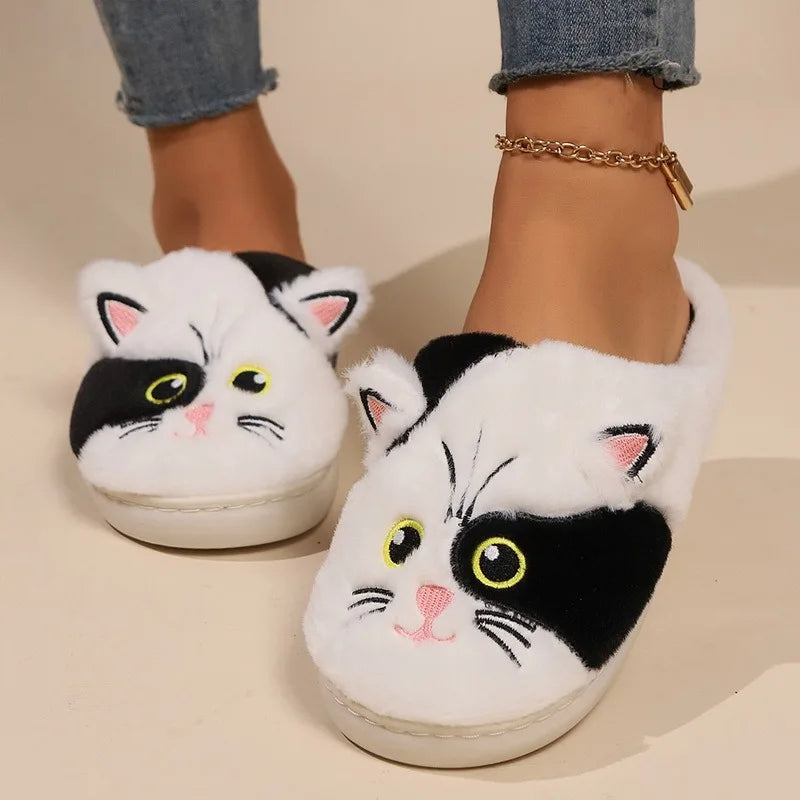 Women Furry Cat Slippers