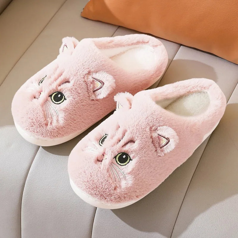 Women Furry Cat Slippers