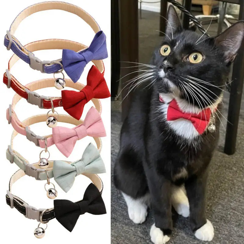 Safety Bell Tie Bow Collar