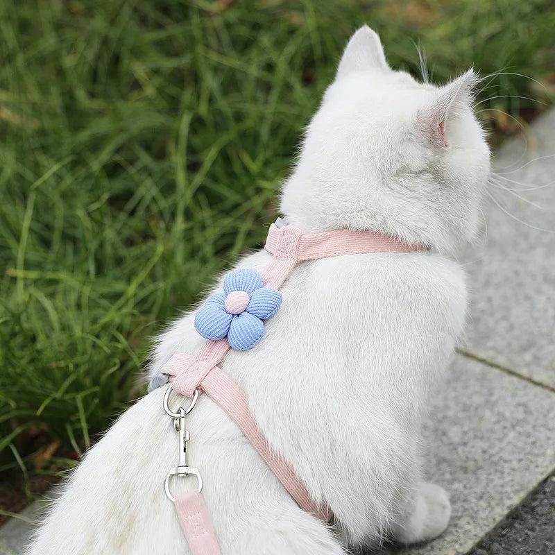 Adjustable Pet Harness Leash Set
