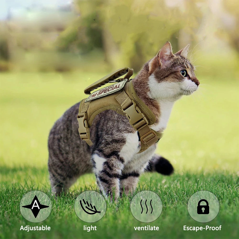 600D Cat Tactical Vest Pet Chest Strap