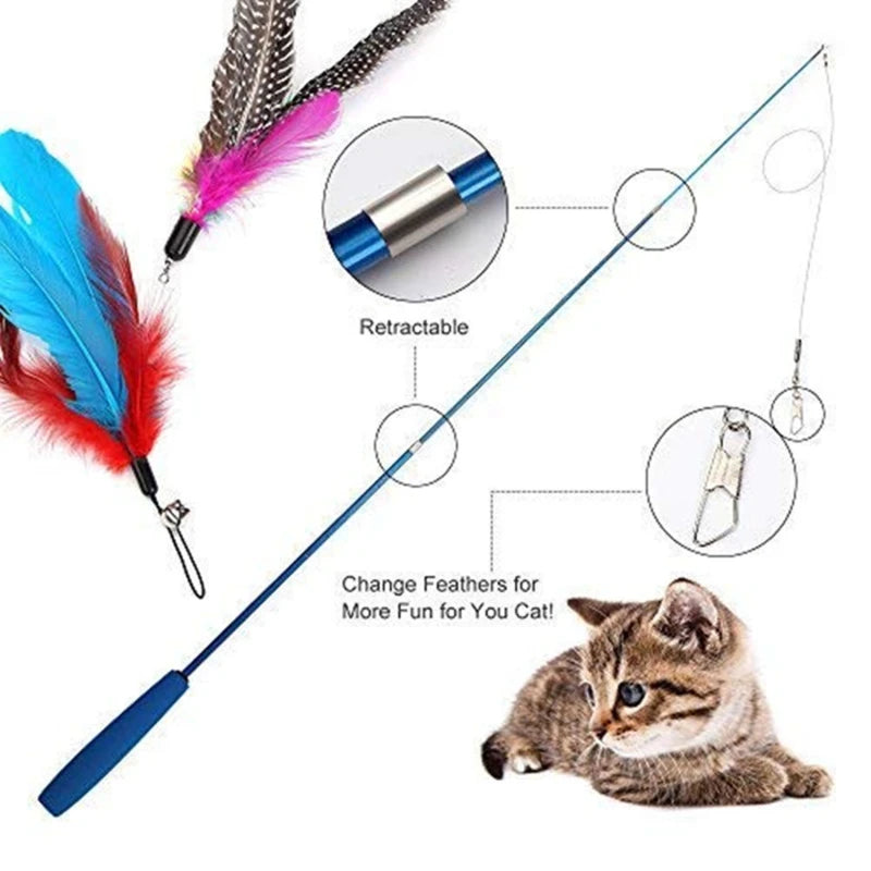 Telescopic Fishing Pole Teaser Stick