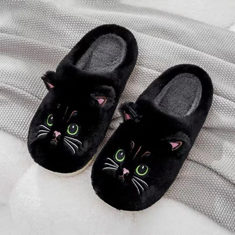 Women Furry Cat Slippers