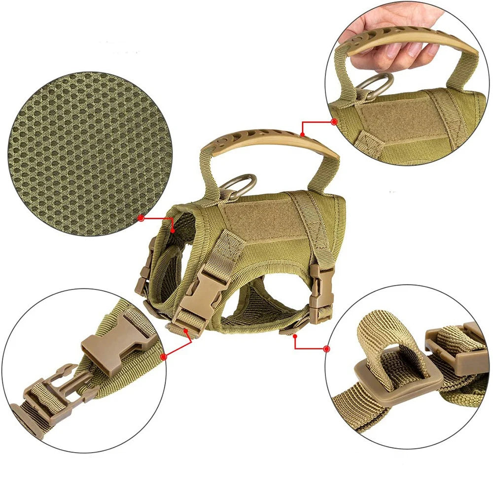 600D Cat Tactical Vest Pet Chest Strap