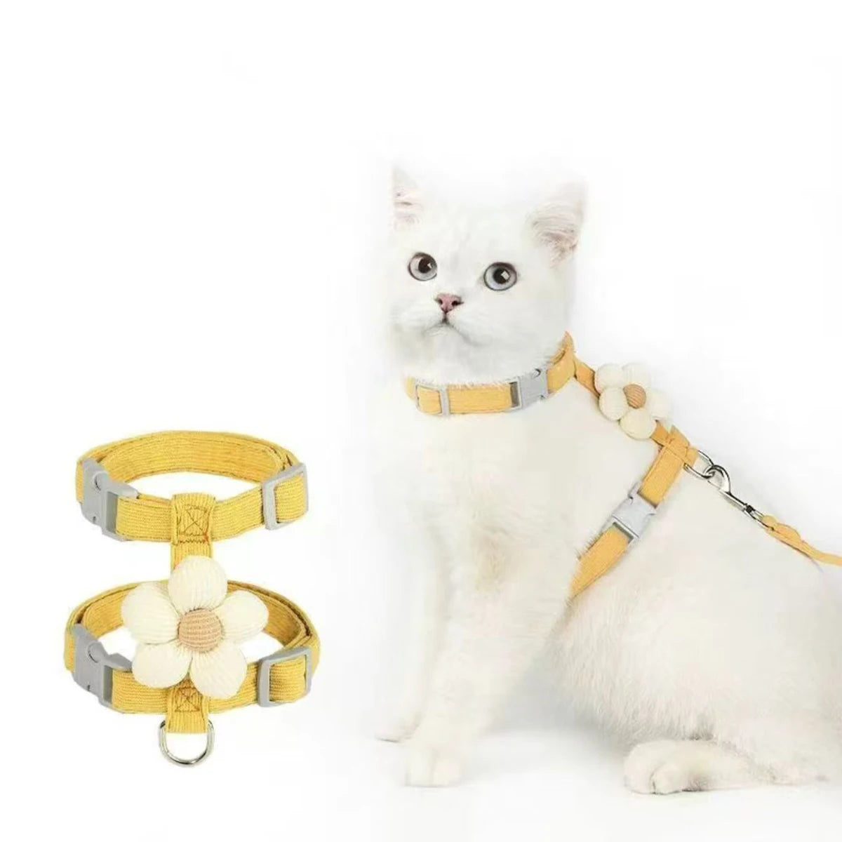 Adjustable Pet Harness Leash Set
