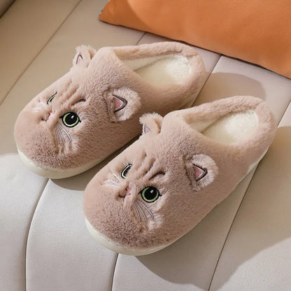Women Furry Cat Slippers