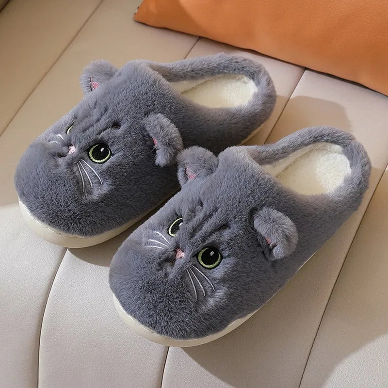 Women Furry Cat Slippers