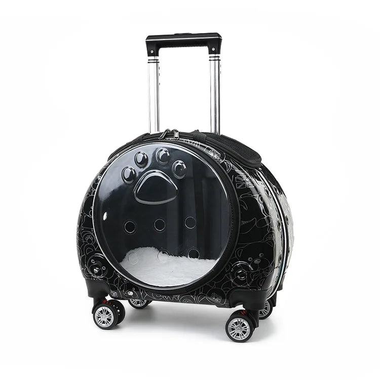 Transparent Space Cat Travel Capsule