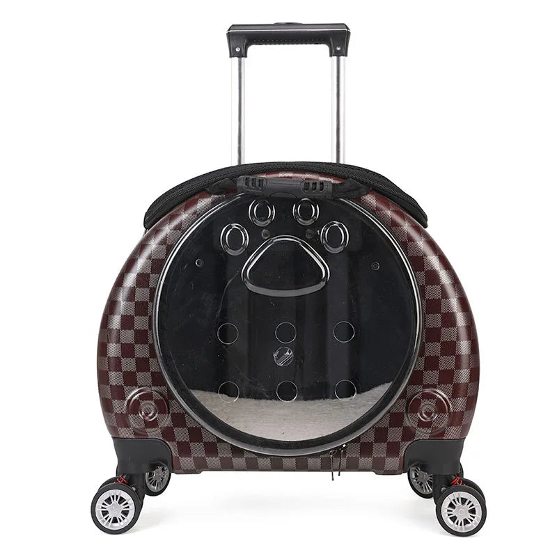 Transparent Space Cat Travel Capsule