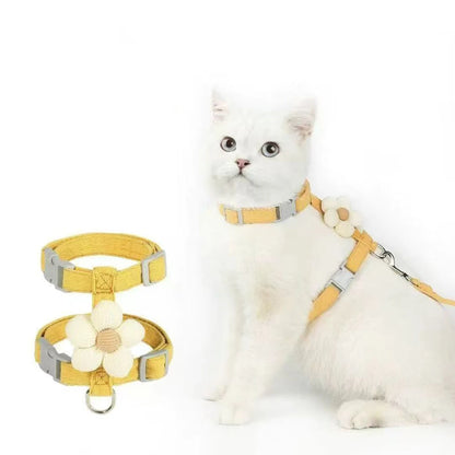 Adjustable Pet Harness Leash Set